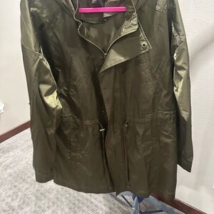 Dana Buchman Green Utility Jacket Lightweight Military-Inspired